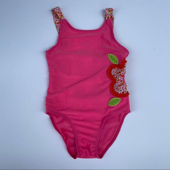Bunz Kidz Little Girls' Flower Applique Swimsuit